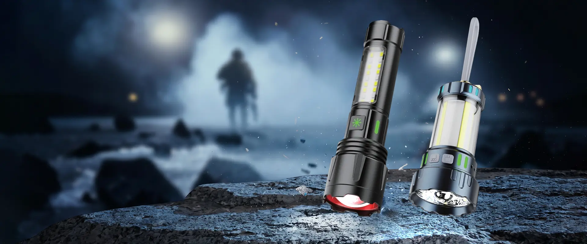 Forest Tiger タクティカル LED 懐中電灯 - 業務用に充電可能な高ルーメン